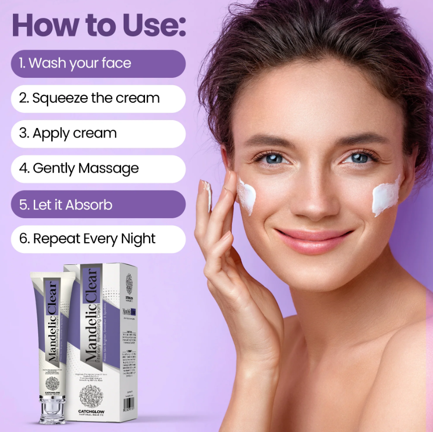 Mandelic Acid Brightening Cream | 30ml | Dark Spot Remover | Even Tone | Glass Skin Glow | Gentle Exfoliator - Image 3