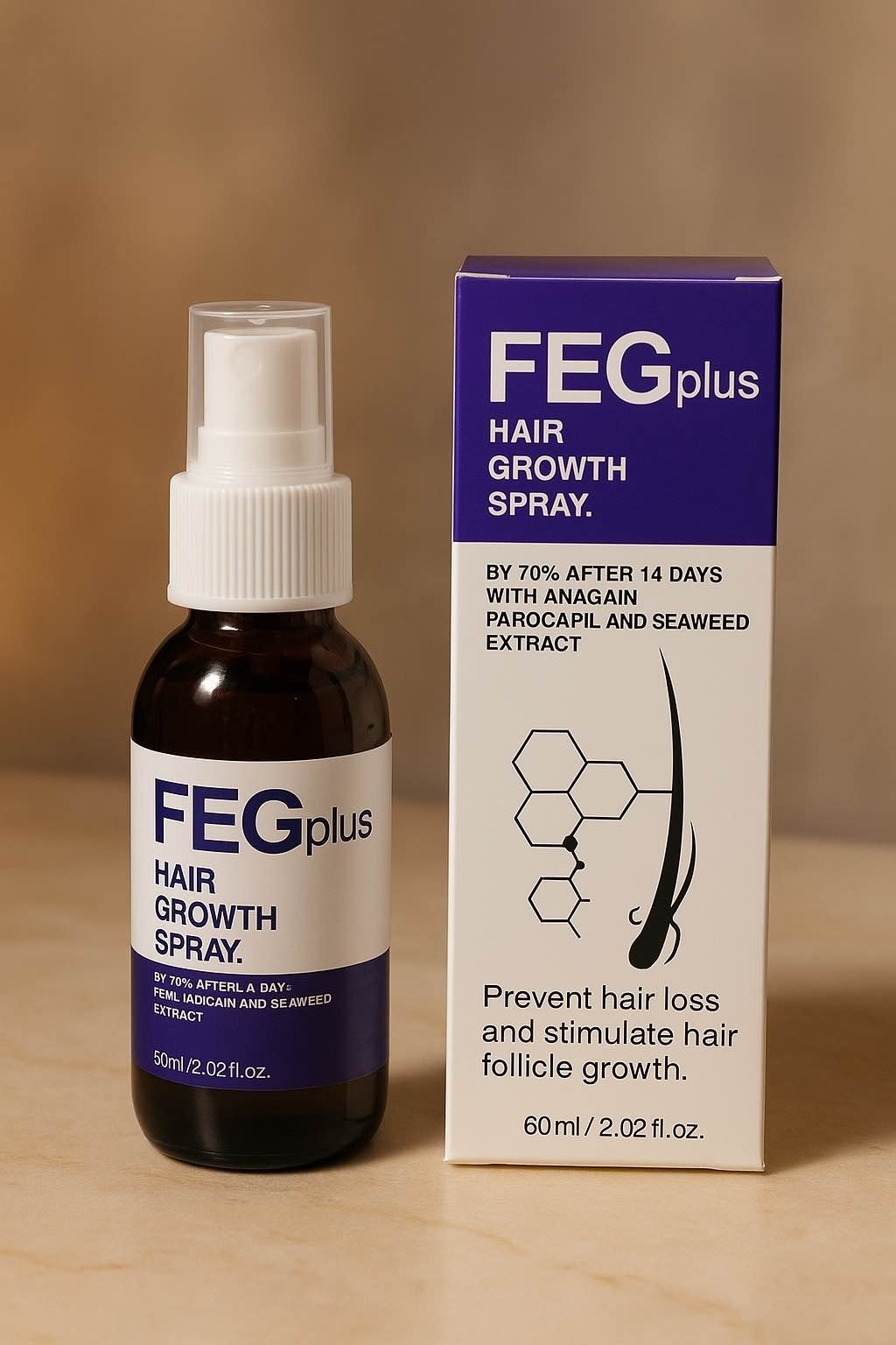 FEG PLUS Hair Growth Serum & Spray – 50ml Advanced Formula for Men & Women, Stronger, Thicker Hair - Image 2