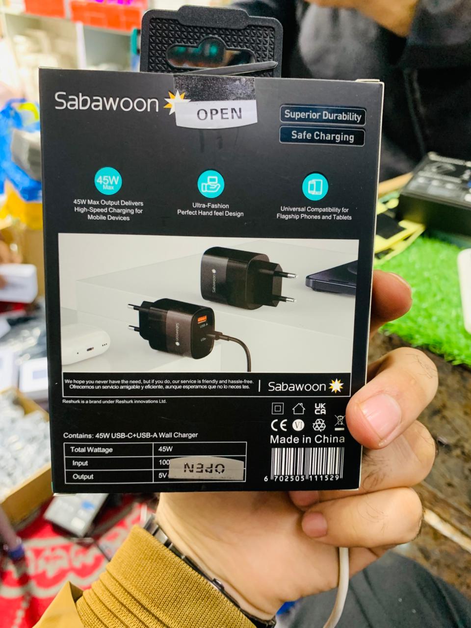 Sabawoon S111 Original Adopter | USB Fast Charging | PD Super Fast Charging | Without Cable - Image 5