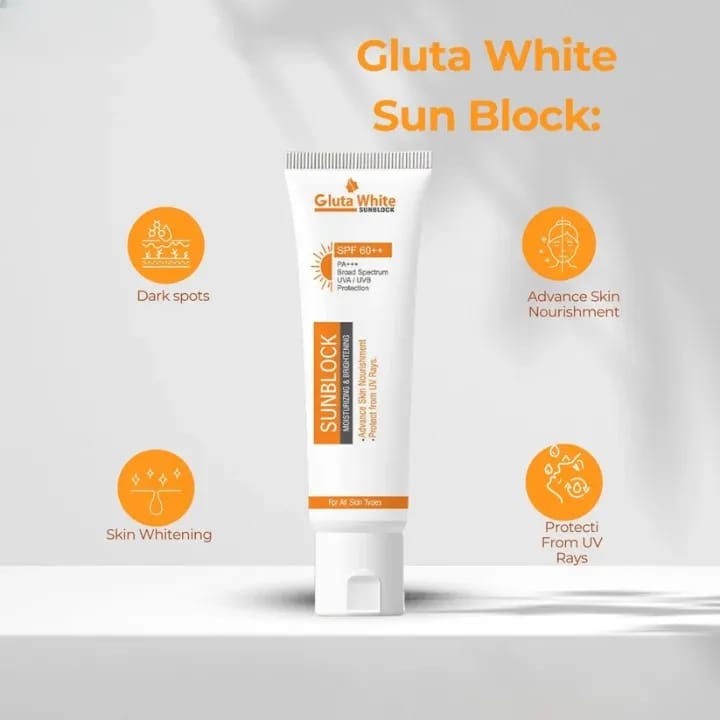 Gluta White Advanced Sunblock SPF 60+ – Broad Spectrum UV Protection - Image 3