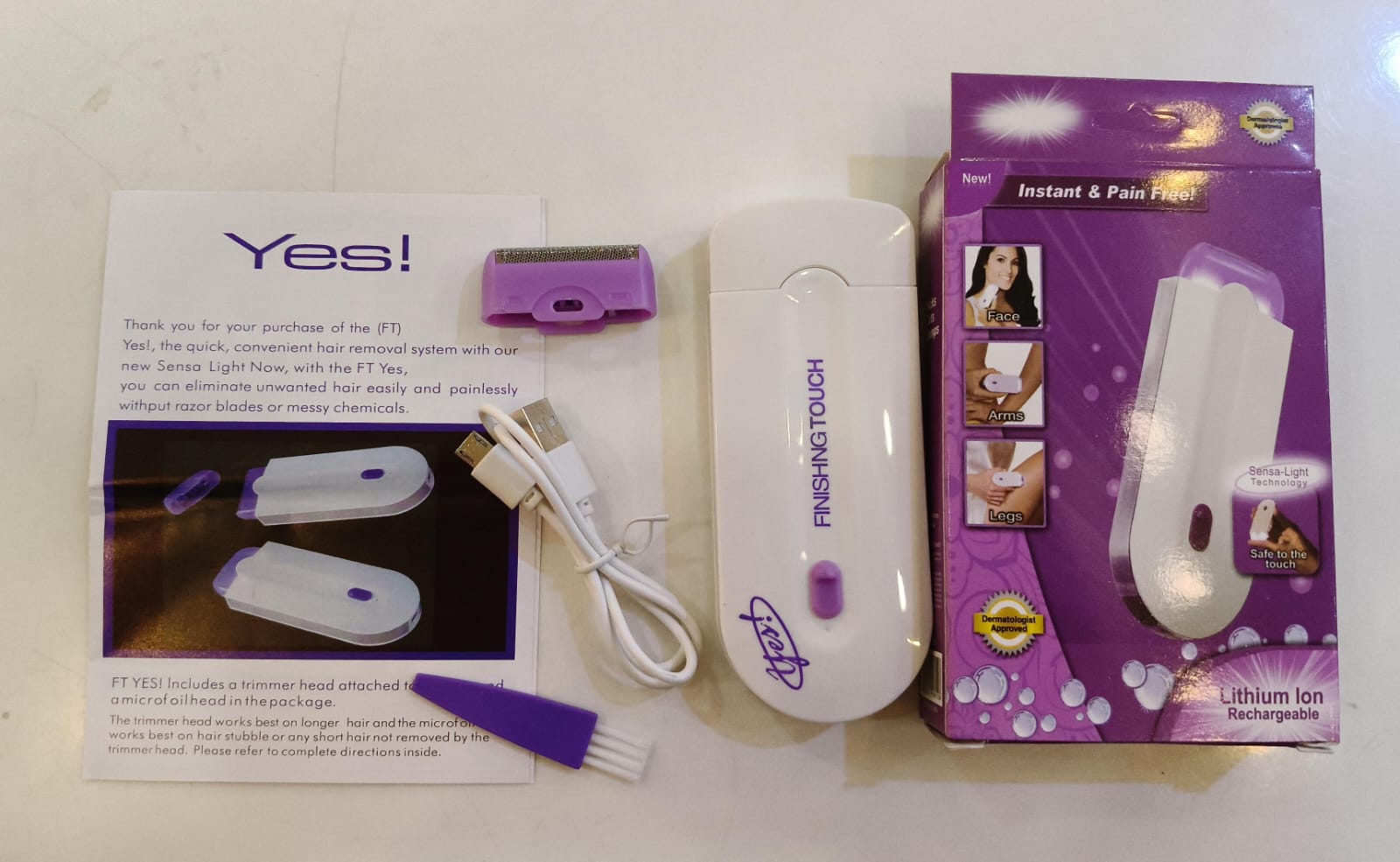 Portable Rechargeable Yes Hair Remover, Painless Epilator Shaver for Women, Featuring USB Charging, Underarm/Body Hair Removal - Image 4