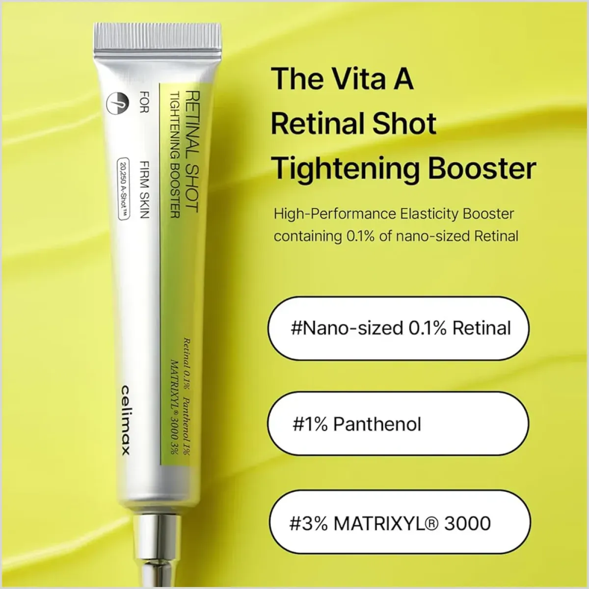 Celimax The Vita‑A Retinal Shot Tightening Booster | 15ml | Retinal Serum for Firm & Smooth Skin - Image 5