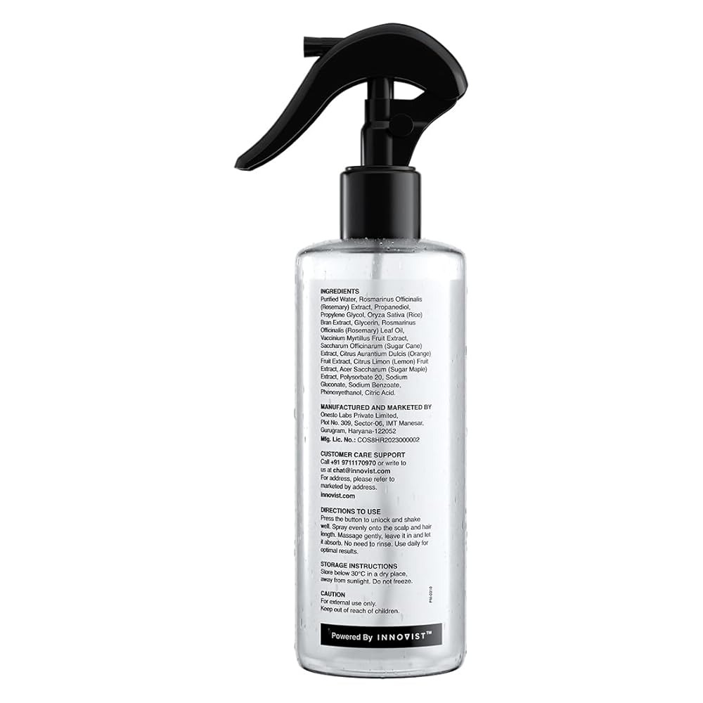 Bare Anatomy Rosemary & Rice Water Hair Growth Spray - 200ml | Boosts Thickness & Strength | Water-Based, Alcohol & Sulphate Free Formula - Image 2