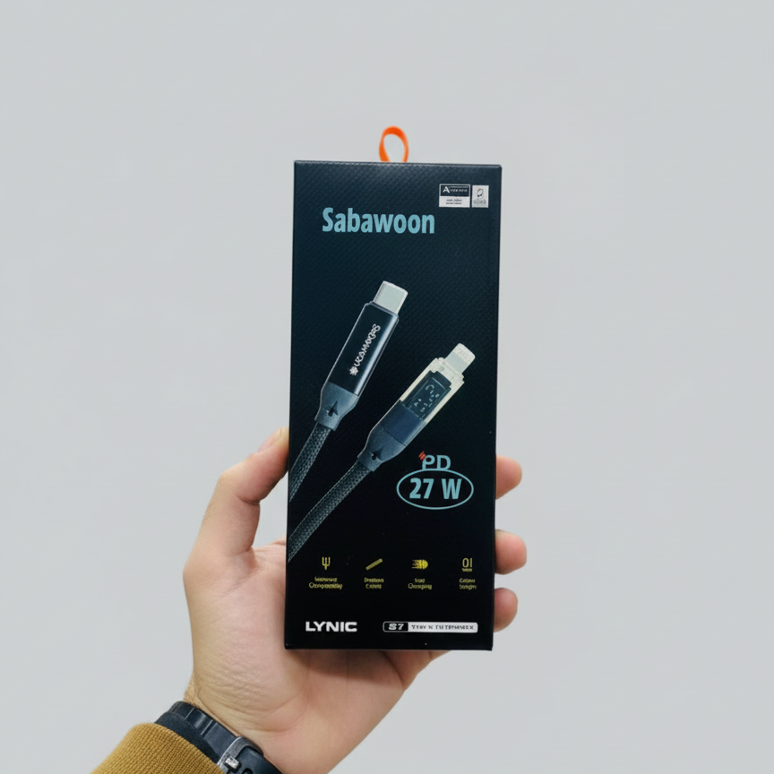 Sabawoon S125 Type‑C to iPhone Cable | 100% Original | Digital Display - Image 2