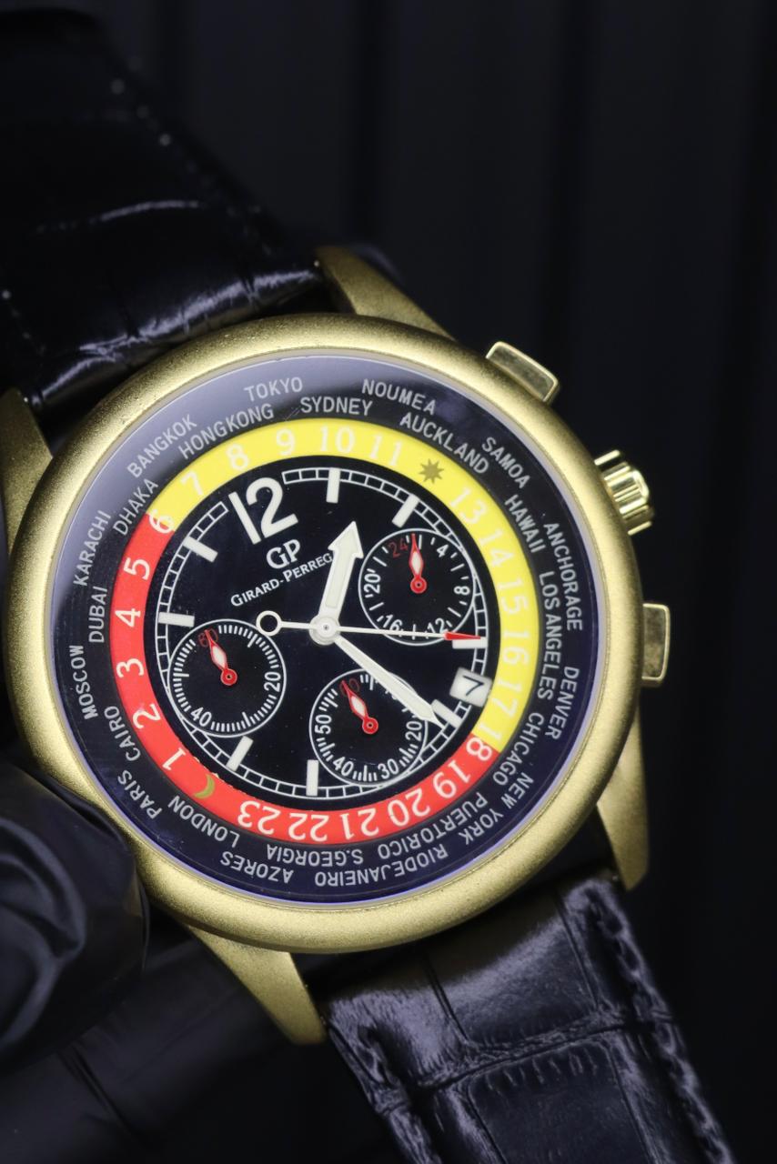 Casino Design Chronograph Leather Strap Watch Vintage Inspired Dial Functional Sub Dials Precise Quartz Movement - Image 4