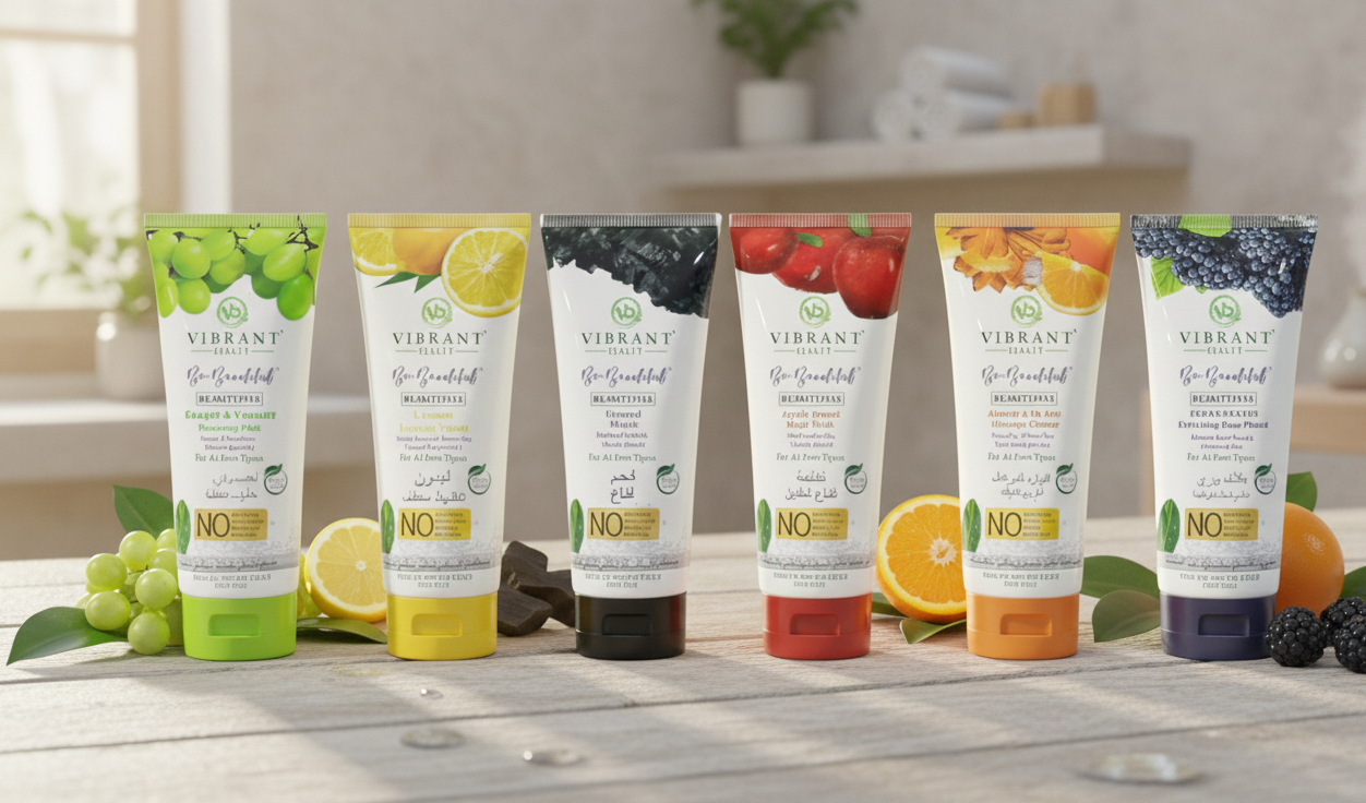 Vibrant Health "Be Beautiful" Premium Botanical Face Wash Series – 6-Pack Infusion Set with Natural Fruit Extracts & Antioxidants for Radiant, All-Day Glow - Image 2