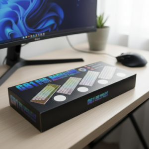 GB1 Ultra-Compact 60% Wireless Mechanical Gaming Keyboard – Triple-Mode Connectivity (2.4GHz/Bluetooth/USB-C), RGB Backlit, 61 Keys Hot-Swappable Pro Gamer Edition