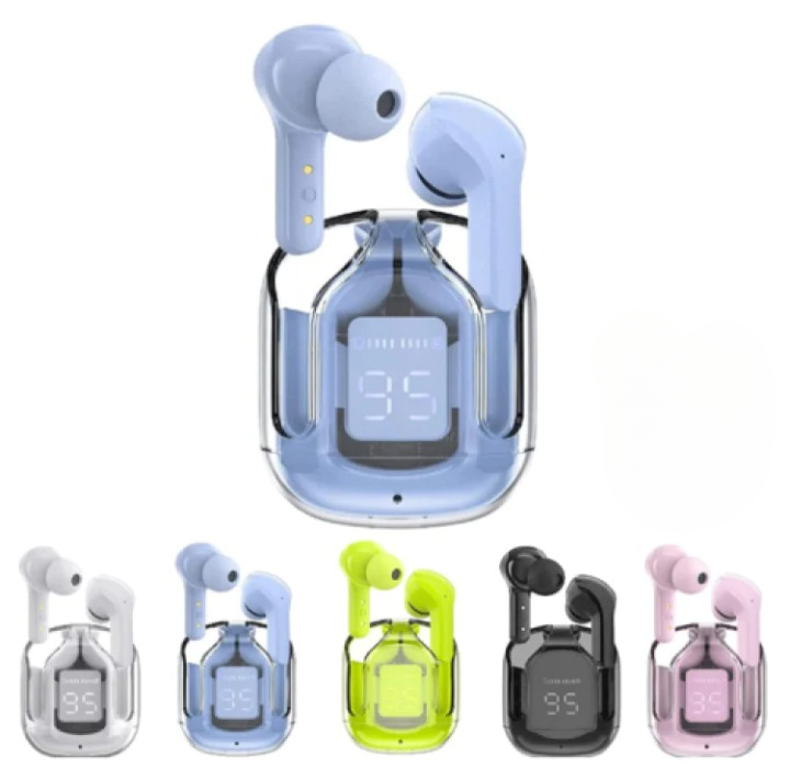 Air 31 TWS Wireless Earbuds: Crystal Clear Design, Bluetooth 5.3, LED Display, HiFi Stereo Sound, Noise Reduction Sports Headphones with Mic - Image 2