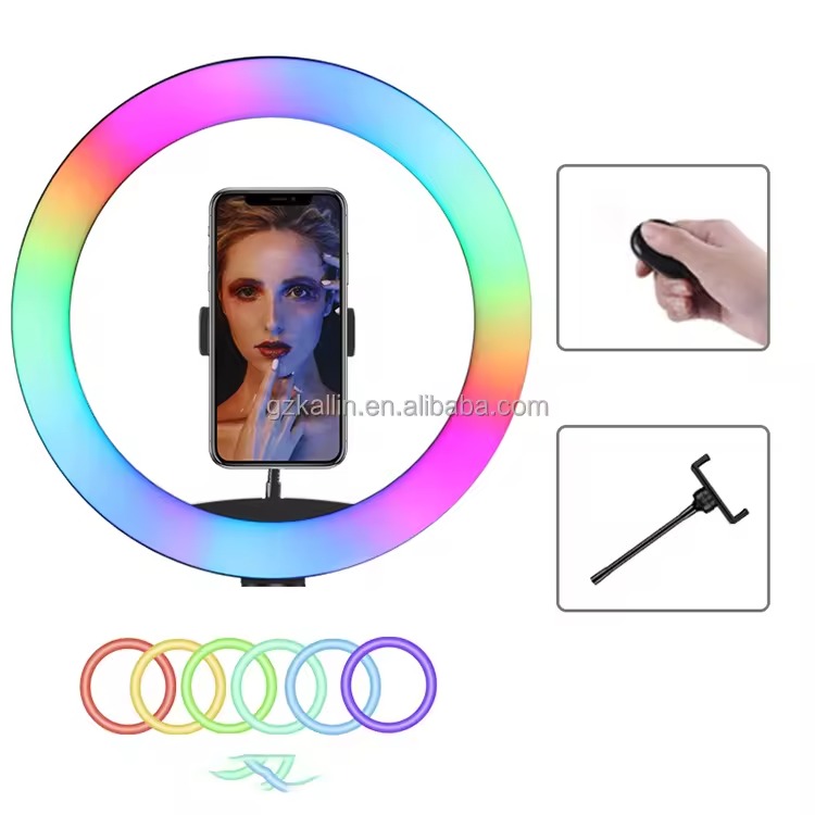MJ33 RGB LED Soft Ring Light Providing Bright Illumination With Adjustable Colors - Image 2