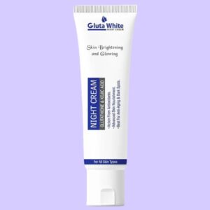 Gluta White Advanced Skin Brightening Night Cream – Powerful Glutathione & Kojic Acid Formula for Dark Spots, Anti-Aging, and Radiant Skin (50g)