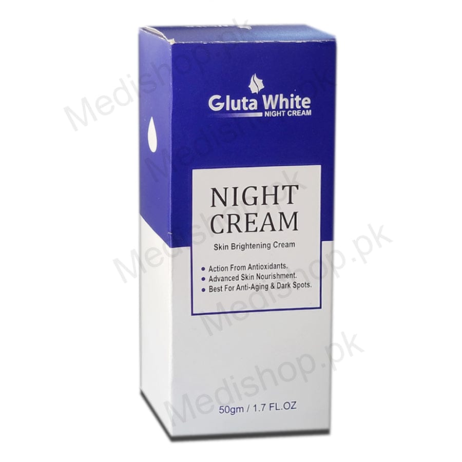 Gluta White Advanced Skin Brightening Night Cream – Powerful Glutathione & Kojic Acid Formula for Dark Spots, Anti-Aging, and Radiant Skin (50g) - Image 2
